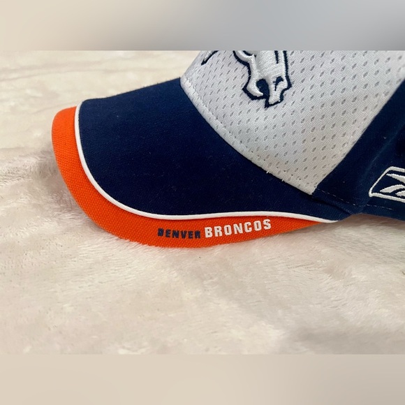 Denver Broncos NFL Reebok Baseball Cap Hat Adult Strapback Blue Orange White - Picture 3 of 8